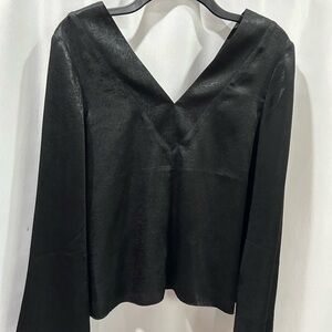 Elegant Black V-Neck Blouse